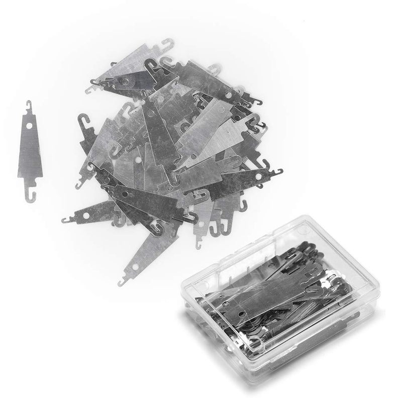 Jofefe 60Pcs Stainless Steel Needle Threader Embroidery Cross Stitch Needle-Threading Tools for Large Eye Needles Hand DIY Sewing with Clear Box for Keep it in Place - Image 4